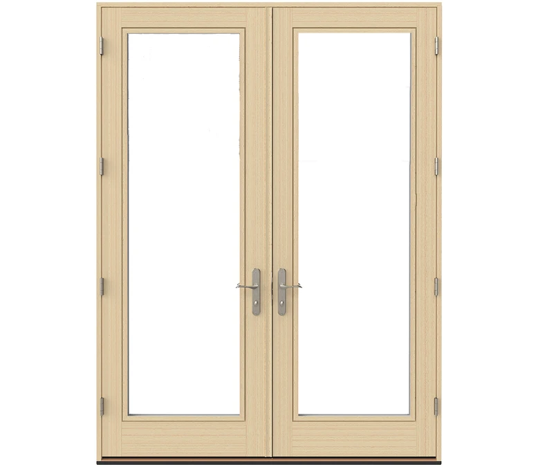 Wichita Pella Lifestyle Series Wood Double Hinged Patio Doors